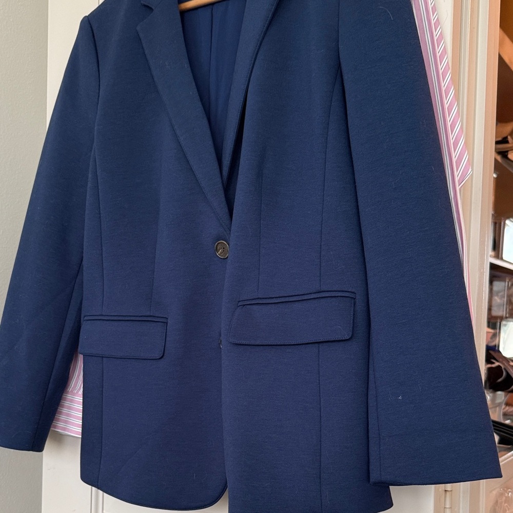 Ann Taylor Deep Navy Tailored Blazer
